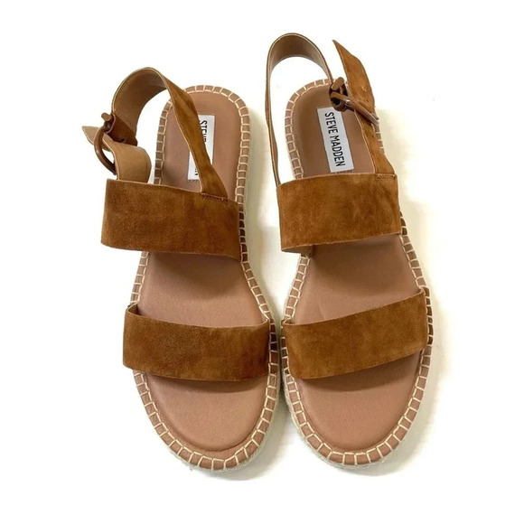 Steve Madden Ethan Tan Suede Espadrille Sandal Size 8 - Picture 2 of 8
